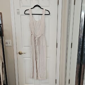 St. Tropez West Linen Striped Jumpsuit